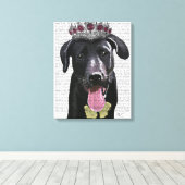 Toile Labrador Noir Avec Tiara (Insitu (Plancher de Bois))