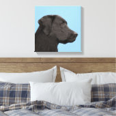 Toile Labrador Retriever Black Peinture Original Chien A (Insitu(Chambre))