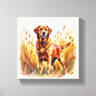 Toile Labrador Retriever Chien Rouge Renard