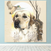Toile Labrador, tapisserie de chasse aux canards (Insitu (Plancher de Bois))