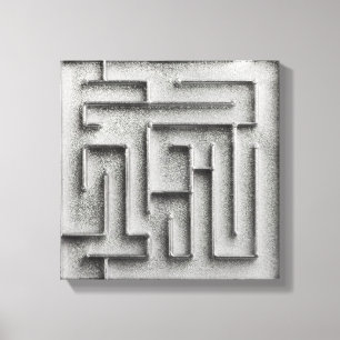 Toile Labyrinthe argenté