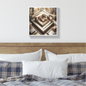 Toile Labyrinthe géométrique 3D de luxe - Arche moderne (Insitu(Chambre))