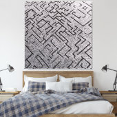 Toile Labyrinthe Intrigué Noir et Blanc (Insitu(Chambre))