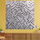 Toile Labyrinthe Intrigué Noir et Blanc (Insitu(Salon))