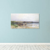 Toile Lac Balaton avec la rive d'Akarattya, 1885 (Insitu (Plancher de Bois))