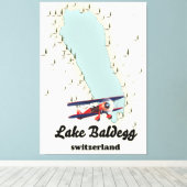 Toile lac Baldegg suisse carte (Insitu (Plancher de Bois))