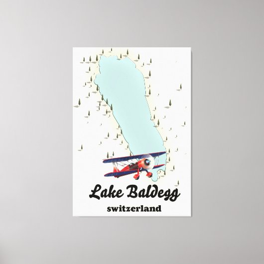 Toile lac Baldegg suisse carte (Recto)