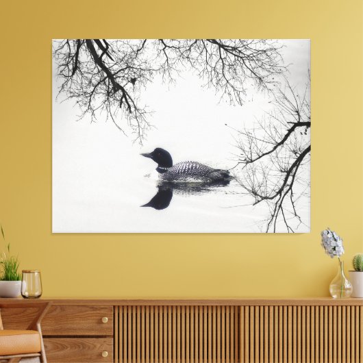 Toile Lac blanc noir Canvas (Insitu(Salon))