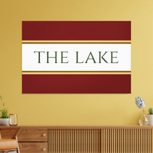 Toile LAC Bold Rouge Blanc Orange Brown rayures