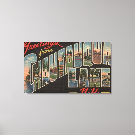 Toile Lac Chautauqua - Grandes Scènes Lettre (Recto)