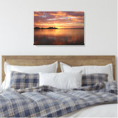 Toile Lac de cuivre et de bronze du coucher du soleil (Insitu(Chambre))