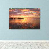 Toile Lac de cuivre et de bronze du coucher du soleil (Insitu (Plancher de Bois))