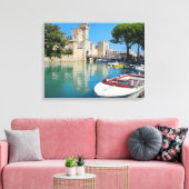 Toile Lac de Garde Sirmione Vue sur le château (Insitu(Salon))