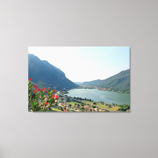 Toile Lac de Lugano - peinture (Recto)