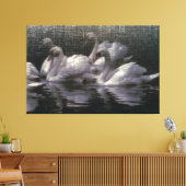 Toile Lac des cygnes au clair de lune (Insitu(Salon))