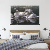 Toile Lac des cygnes au clair de lune (Insitu(Chambre))