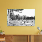 Toile Lac Diamond, Oregon Beach Swimmers Photographie (Insitu(Salon))