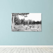 Toile Lac Diamond, Oregon Beach Swimmers Photographie (Insitu (Plancher de Bois))