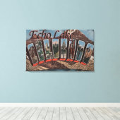 Toile Lac Echo, Colorado - Scènes de grandes lettres (Insitu (Plancher de Bois))