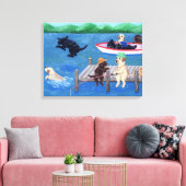 Toile Lac Fun Labradors Peinture (Insitu(Salon))