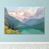 Toile Lac Gosau avec le Dachstein (Insitu (Plancher de Bois))