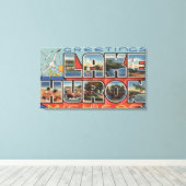 Toile Lac Huron, Michigan - Scènes à grandes lettres (Insitu (Plancher de Bois))