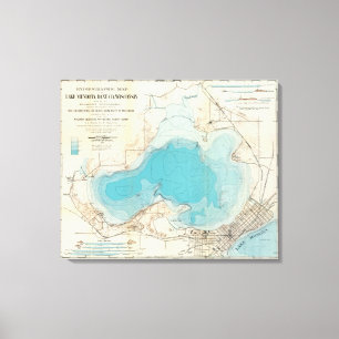 Toile Lac hydrographique Mendota de carte
