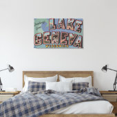 Toile Lac Léman, Wisconsin - Scènes de grandes lettres (Insitu(Chambre))