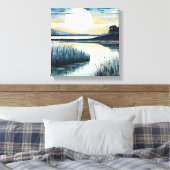 Toile Lac Lune tranquille (Insitu(Chambre))