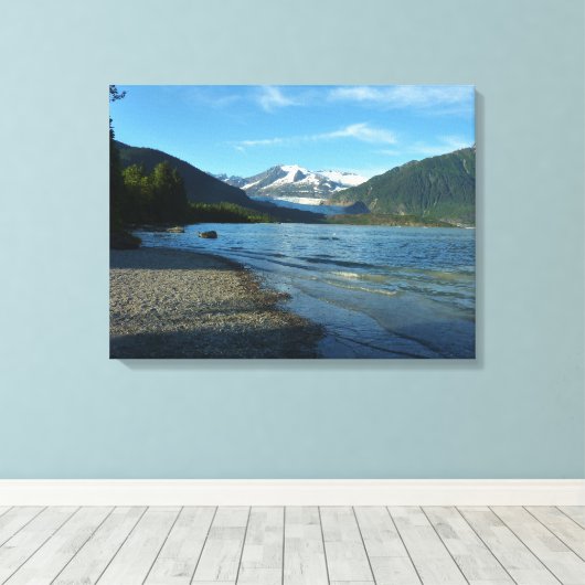 Toile Lac Mendenhall dans Juneau Paysage de l'Alaska (Insitu (Plancher de Bois))