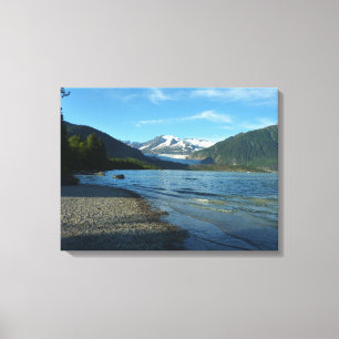Toile Lac Mendenhall dans Juneau Paysage de l'Alaska