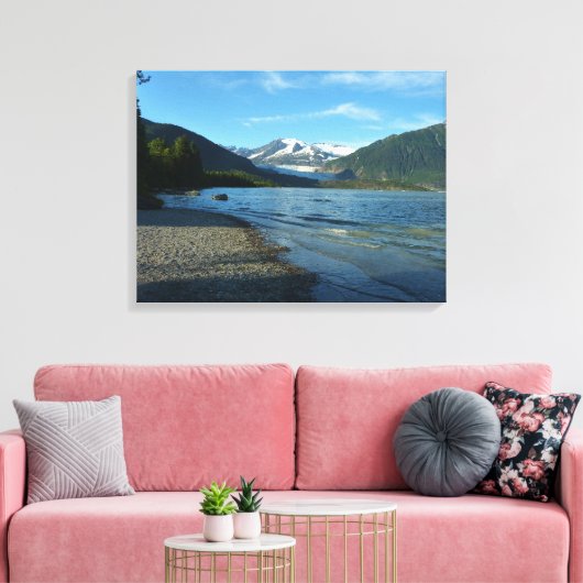Toile Lac Mendenhall dans Juneau Paysage de l'Alaska (Insitu(Salon))