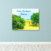 Toile Lac Michigan Rive de Chicago Beach (Insitu (Plancher de Bois))