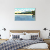 Toile Lac Middle Saranac Vue sur le Mont Ampersand (Insitu(Chambre))
