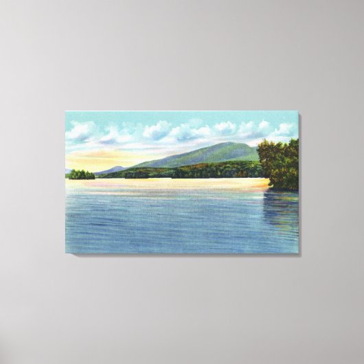 Toile Lac Middle Saranac Vue sur le Mont Ampersand (Recto)