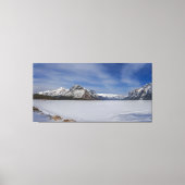 Toile Lac Minnewanka Panorama embrassé par la neige (Recto)
