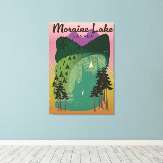 Toile Lac Moraine Canada (Insitu (Plancher de Bois))