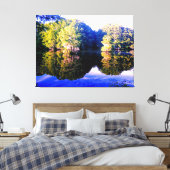 Toile Lac serein avec reflets d'arbres (Insitu(Chambre))