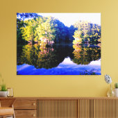 Toile Lac serein avec reflets d'arbres (Insitu(Salon))