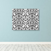 Toile Lace noir blanc Damas Brocade (Insitu (Plancher de Bois))