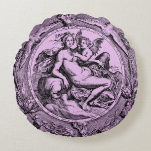 Toile Lady Angel Renaissance Round Pillow Rond Kussen