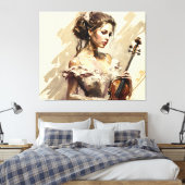 Toile Lady avec Violon (Insitu(Chambre))