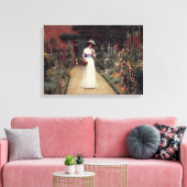 Toile Lady in a Garden Painting par Leighton (Insitu(Salon))