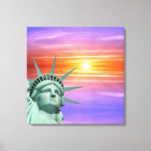 Toile Lady Liberty et lever de soleil (Recto)