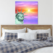 Toile Lady Liberty et lever de soleil (Insitu(Chambre))