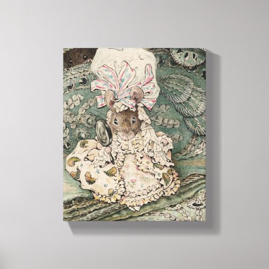 Toile Lady Mouse dans un bonnet de nuit (par Beatrix Pot (Recto)
