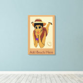 Toile Lady On Beach, Ajouter un texte (Insitu (Plancher de Bois))