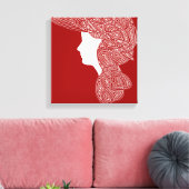 Toile Lady Red (Insitu(Salon))