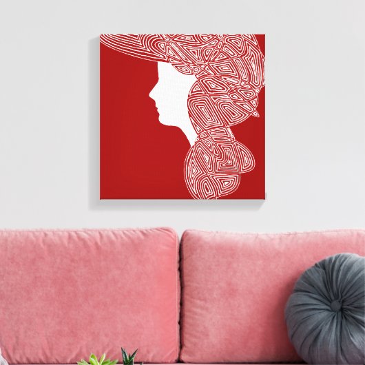 Toile Lady Red (Insitu(Salon))