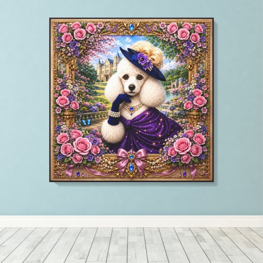 Toile Lady Violet Caniche (Insitu (Plancher de Bois))